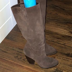 Suede Knee High Boots